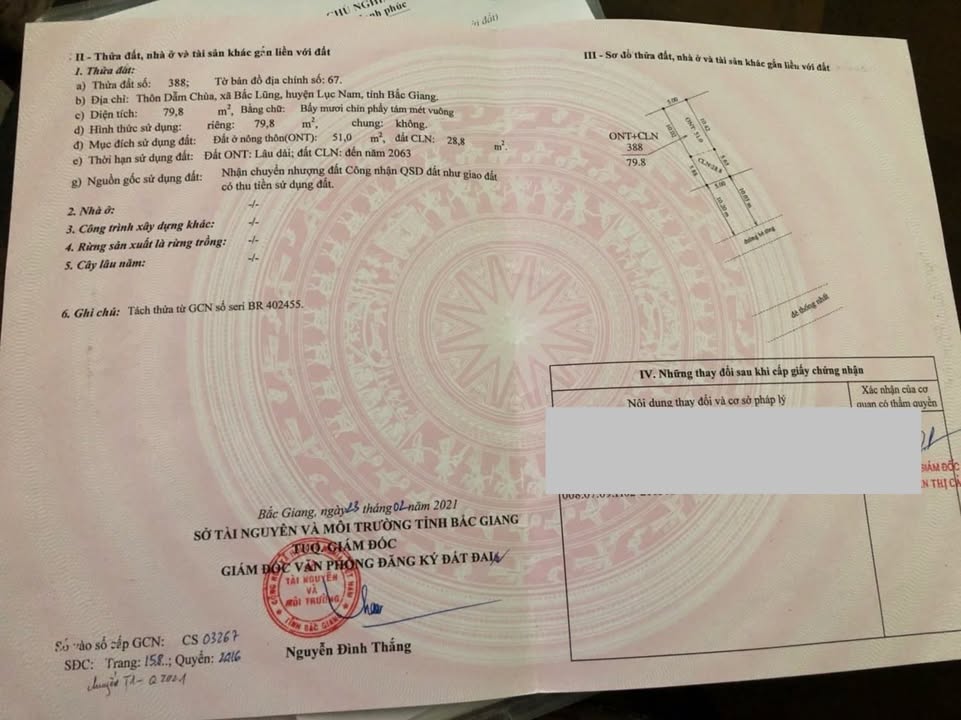 Đất nền Bắc Lũng Lục Nam 79m² giá 1 tỷ - Vị trí đẹp giao thương thuận lợi!