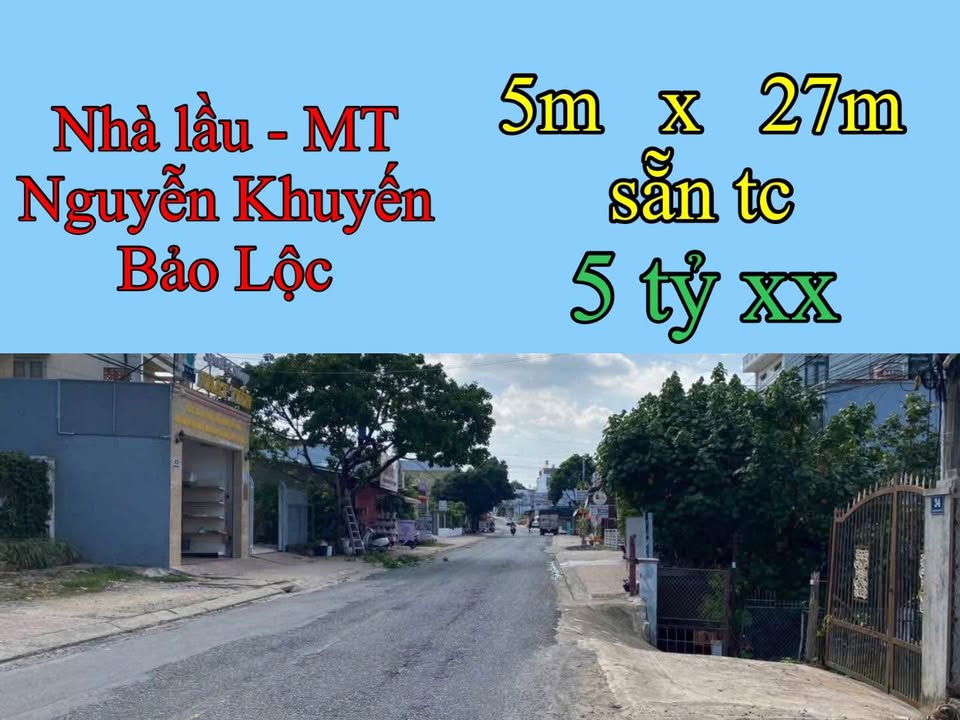 Nhà mặt tiền đường Nguyễn Khuyến, Bảo Lộc - Diện tích 135m² giá 5 tỷ - Kinh doanh thuận lợi!