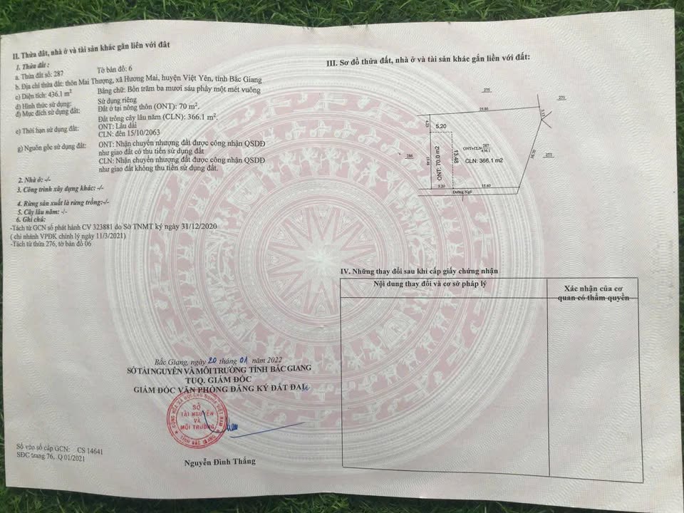 Đất nền Hương Mai Việt Yên 500m² giá thỏa thuận - Đường rộng thênh thang!