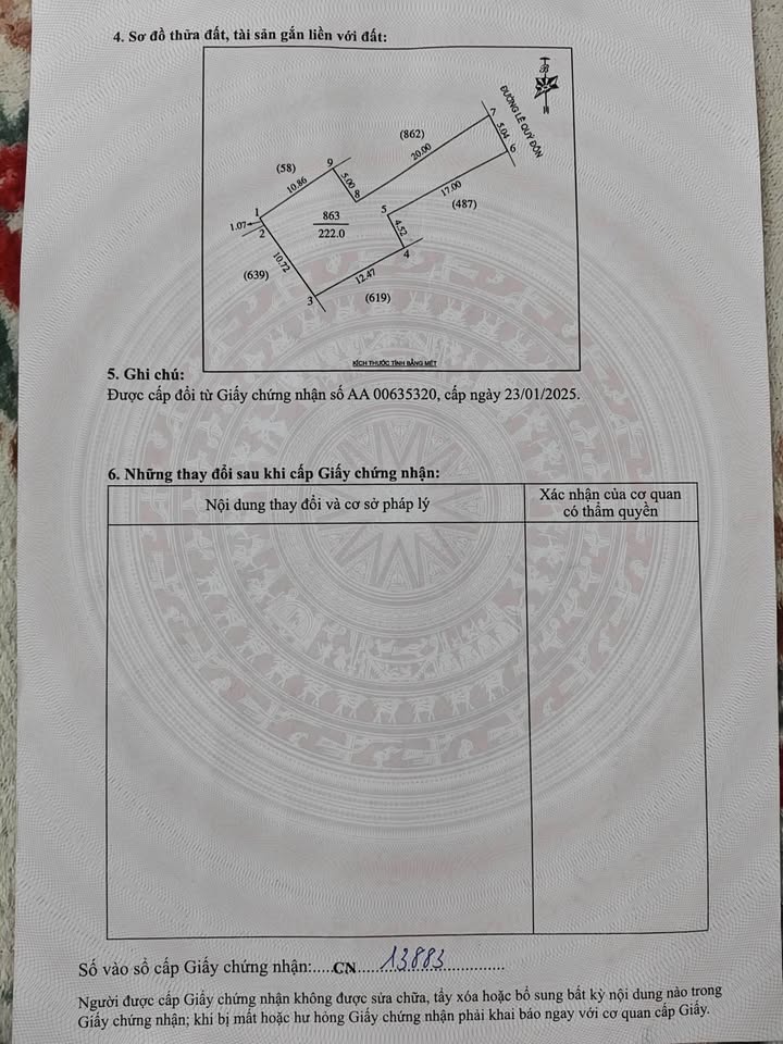 Đất nở hậu 222m² tại Lê Quý Đôn, TP Vinh - Giá 4 tỷ, phong thủy tốt!