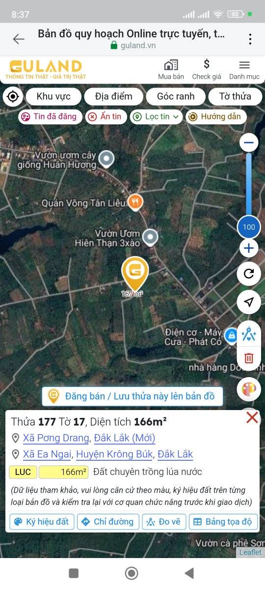 Đất thổ cư xã Pơng Drang, Krông Buk 165m² giá 328 triệu - Vị trí đắc địa, ô tô vào tận nơi!