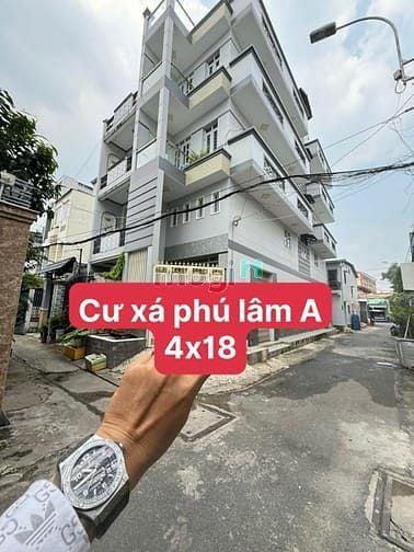 Nhà góc 2 mặt tiền Cư xá Phú Lâm A 75m² giá 10.4 tỷ - Hoàn công đầy đủ!