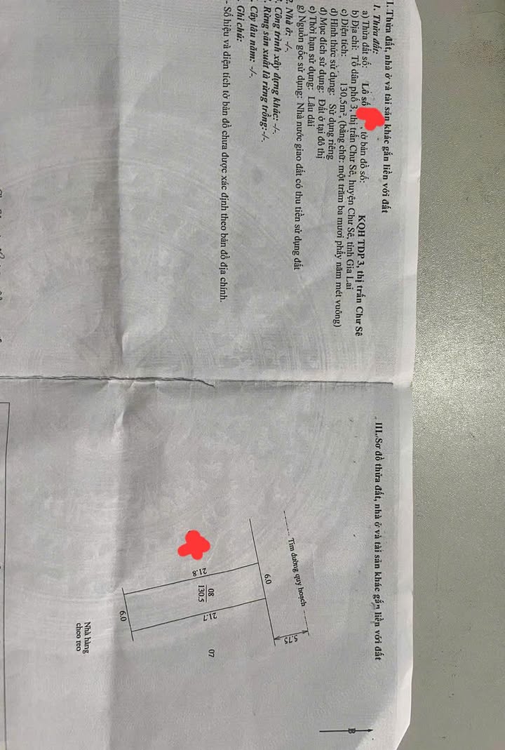 Đất nền Hoàng Văn Thụ, Chư Sê 132m² giá 1 tỷ - Đường thông thoáng, tiện ích đầy đủ!