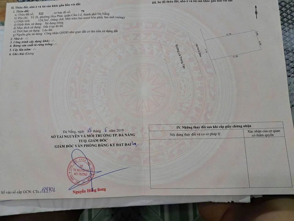 Nhà Lê Trọng Tấn Cẩm Lệ 124m² giá 5.5 tỷ - Chính chủ bán gấp!