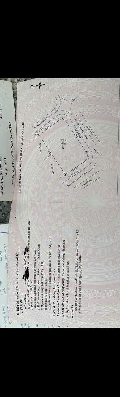 Đất nền Khu đô thị Phước Trạch 1540m² giá 41.5 tỷ - Sát biển Cửa Đại!