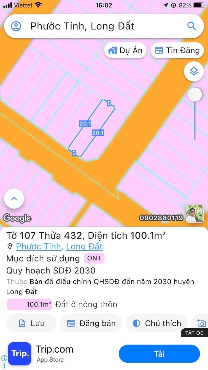 Đất nền khu tái định cư Phước Tỉnh 100m² giá 2.499 tỷ - Cơ hội đầu tư hấp dẫn!