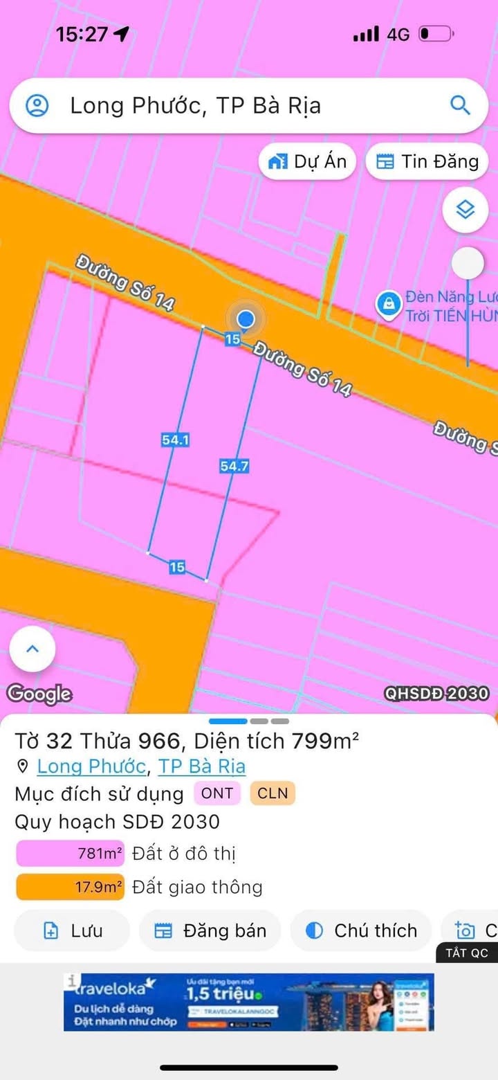 Đất nền đường Số 14, phường Tam Long, 810m² giá 4.29 tỷ - Hợp tác đầu tư sinh lời!