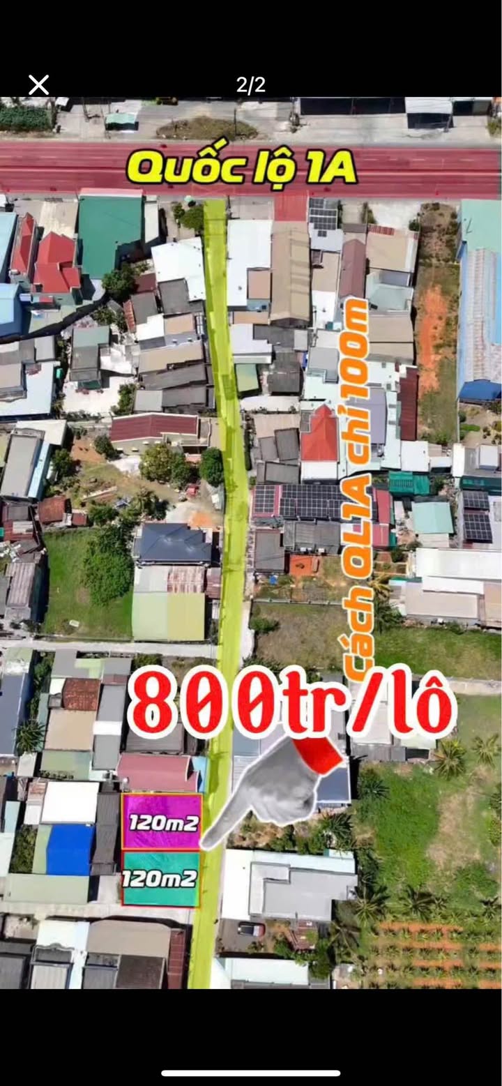 Bán đất mặt tiền thôn Phú Hưng, xã Hàm Mỹ, 121m² giá 800 triệu - Đầu tư sinh lời ngay!