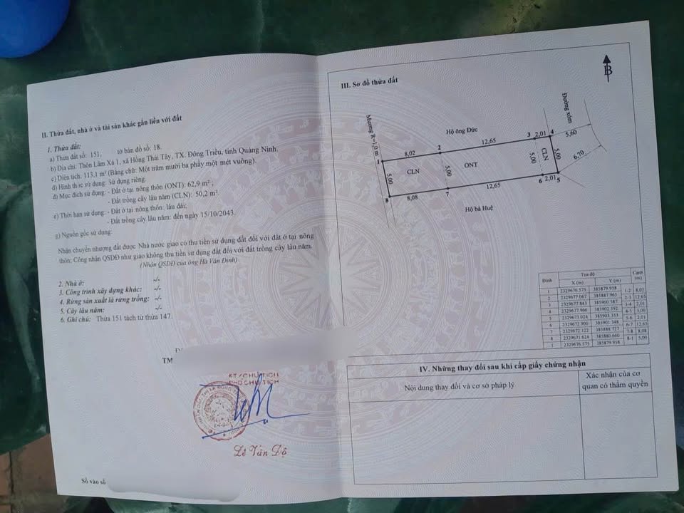 Đất nền thôn Lâm Xá 1, Hoàng Quế 113m² giá 500 triệu - Sổ đỏ chính chủ!