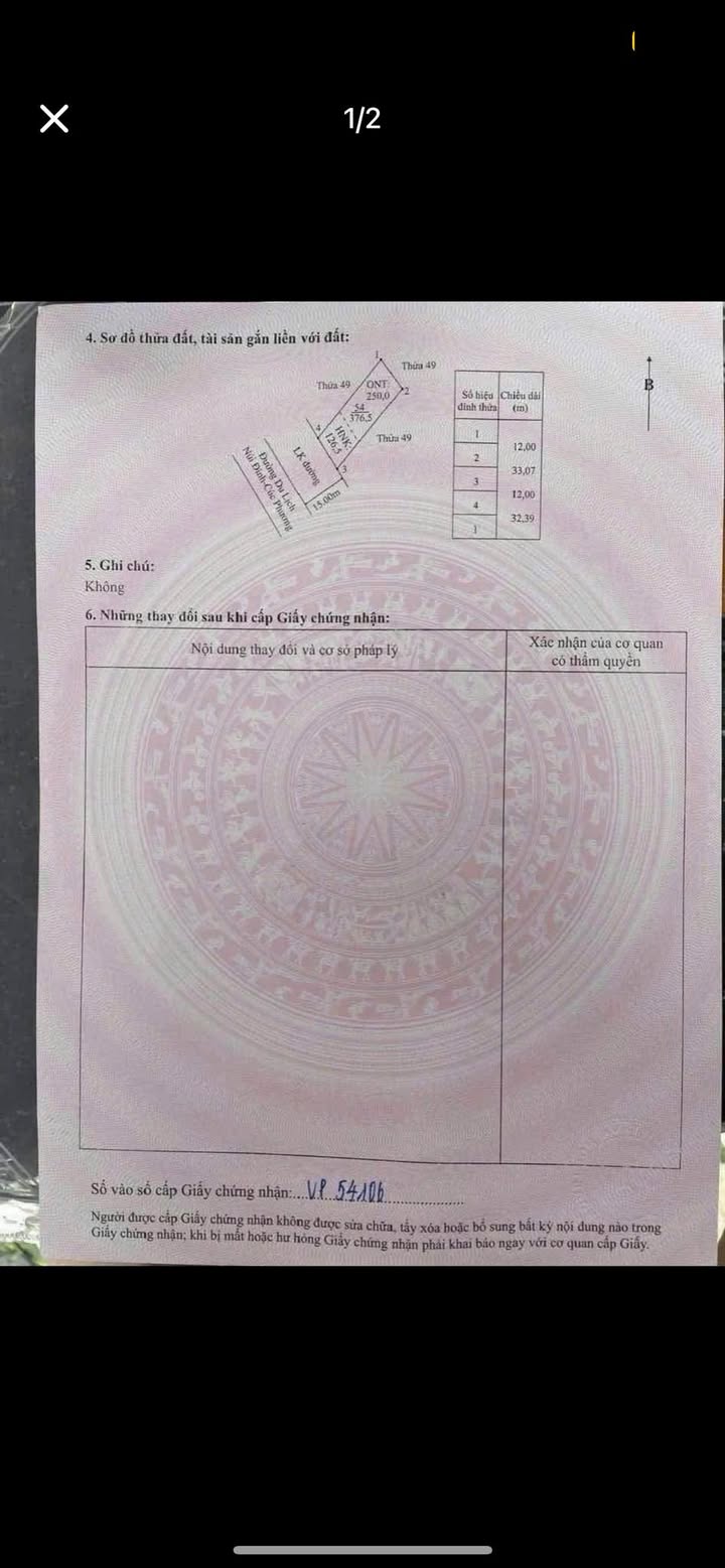 Đất nền Kỳ Phú Nho Quan 376m² giá chỉ 2,5 tỷ - Gần khu du lịch nổi tiếng!