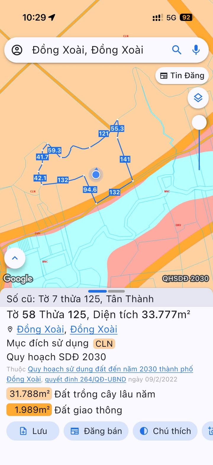 Đất rẫy 4.2 hecta tại Tân Thành, Đồng Xoài - Mặt tiền đường nhựa 280m, giá 3.5 tỷ