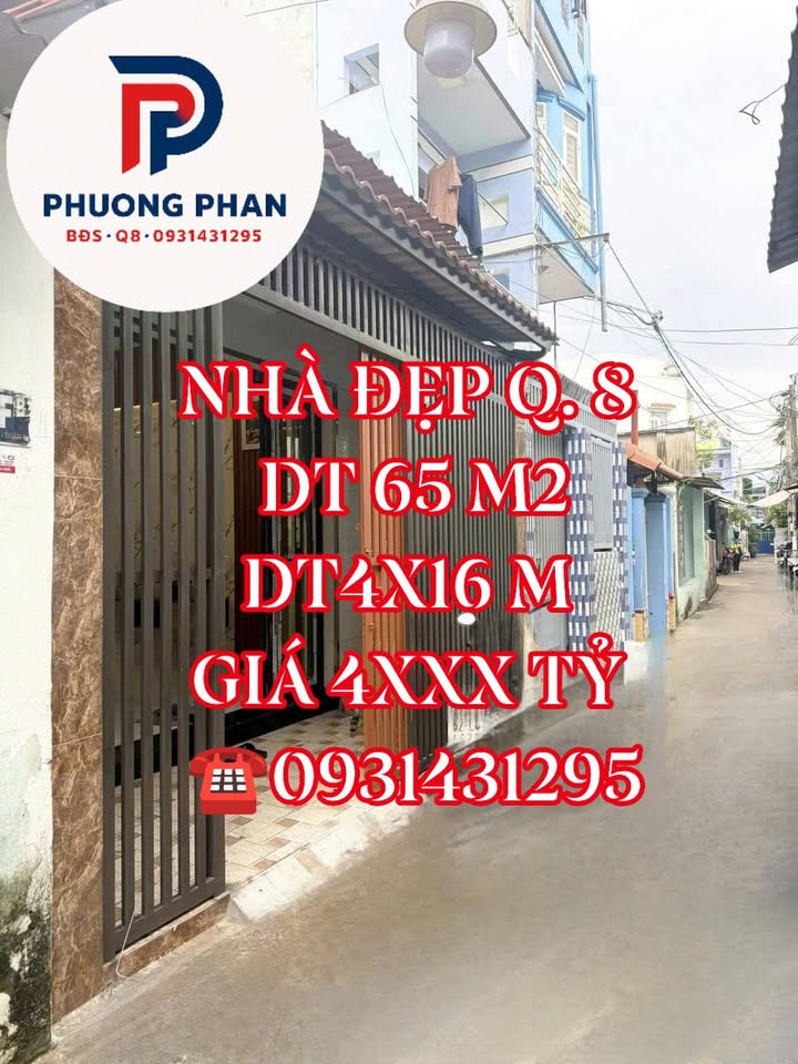 Nhà Bán Đường Bến Bình Đông, Phường 14, Quận 8 - 65m² Giá Chỉ 4.6 Tỷ