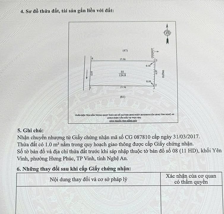Đất nền phường Trường Vinh, TP Vinh 124,8m² giá 11 tỷ - Cơ hội đầu tư hiếm có!
