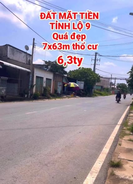 Đất nền mặt tiền Tỉnh Lộ 9, Long An 441m² giá 6.3 tỷ - Chính chủ cần bán