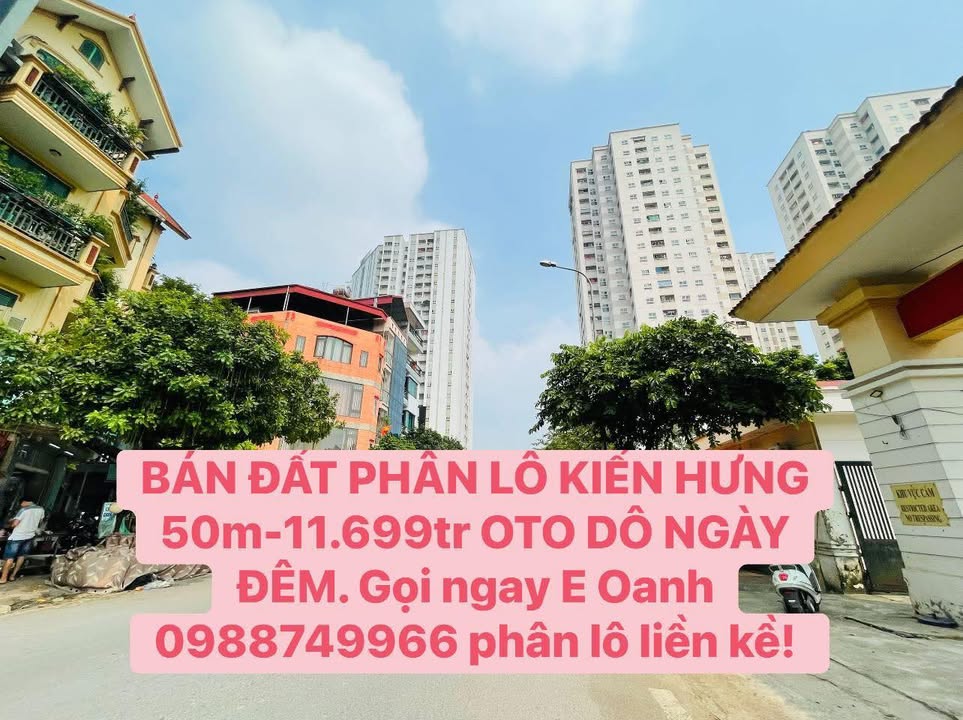 Đất nền phân lô Kiến Hưng 50m² - Cơ sở hạ tầng đồng bộ, giao thông thuận tiện!
