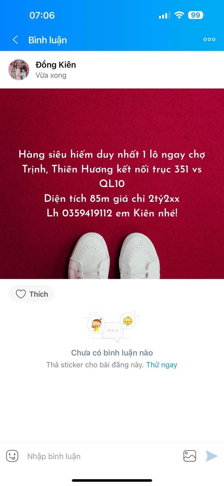 Đất nền Thủy Nguyên Hải Phòng 85m² giá 2.2 tỷ - Cơ hội đầu tư hiếm có!