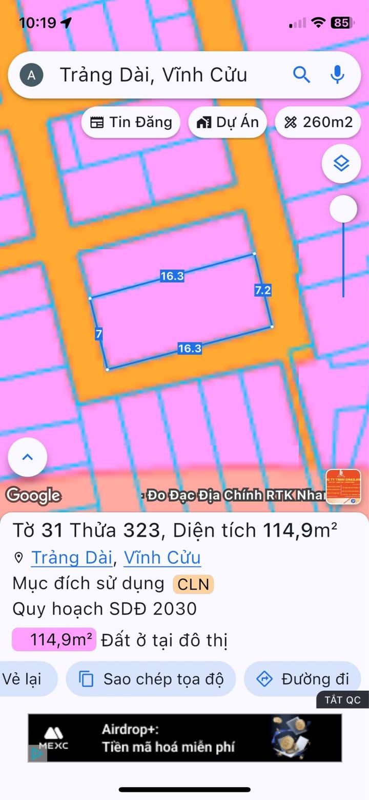 Đất nền góc 3 mặt tiền Đồng Khởi, 115m² chỉ 2.05 tỷ - Sổ riêng chính chủ!