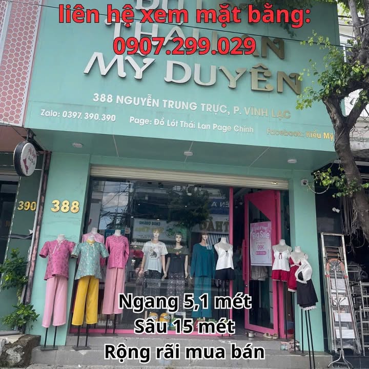 Cho thuê mặt bằng kinh doanh 388 Nguyễn Trung Trực - Vị trí sầm uất, tiện lợi ngay trung tâm!