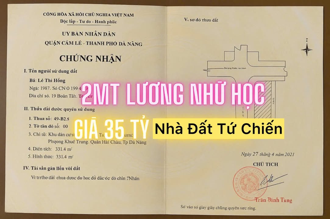 FrontHouse Lương Nhữ Học Đà Nẵng 331m² giá 35 tỷ - Đầu tư lý tưởng ngay trung tâm!