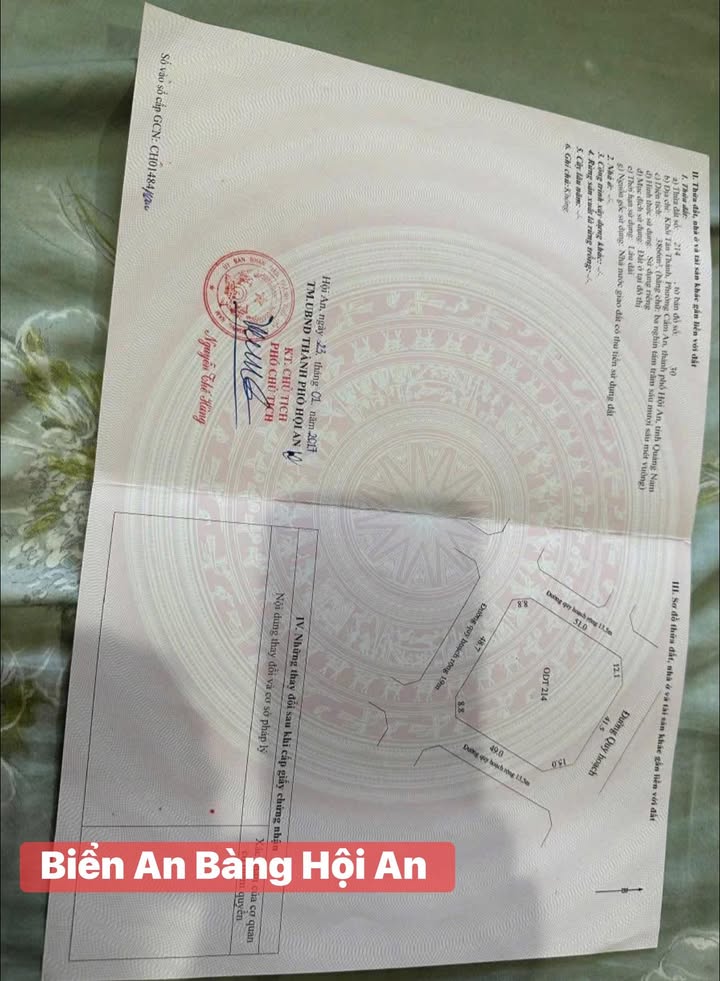 Đất 4 mặt tiền đường Cẩm An, Hội An 3866m² - Cơ hội đầu tư tuyệt vời!
