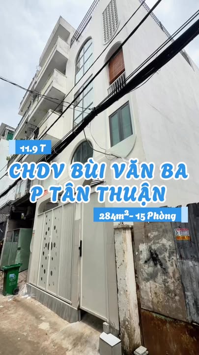 Căn hộ dịch vụ 5 tầng Bùi Văn Ba, Quận 7 - Doanh thu 70 triệu/tháng, chỉ 11.99 tỷ!