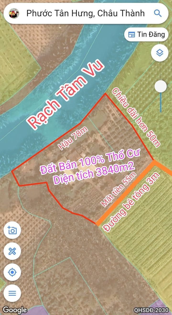 Đất thổ cư Phước Tân Hưng 3840m² giá 7.6 tỷ - Cơ hội đầu tư lý tưởng!