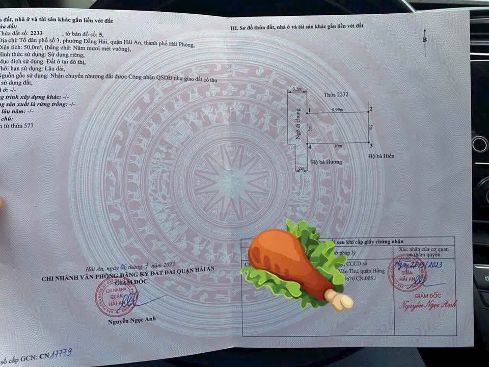 Đất nền Đằng Hải, Hải An 50m² giá 2.13 tỷ - Ô tô vào tận nơi!