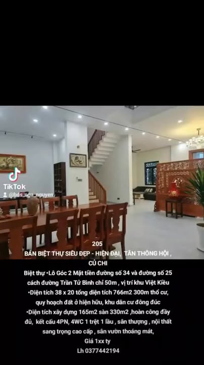 Biệt thự hiện đại 766m² tại Tân Thông Hội, Củ Chi - Giá 10 tỷ