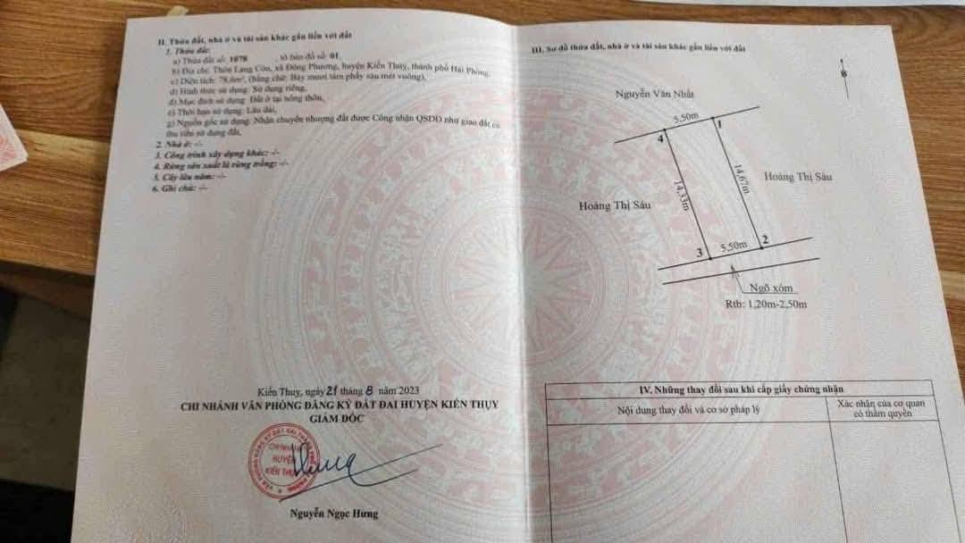 Lô đất đẹp tại Đông Phương, Kiến Thụy 76m² chỉ 1 tỷ - Chính chủ bán gấp!