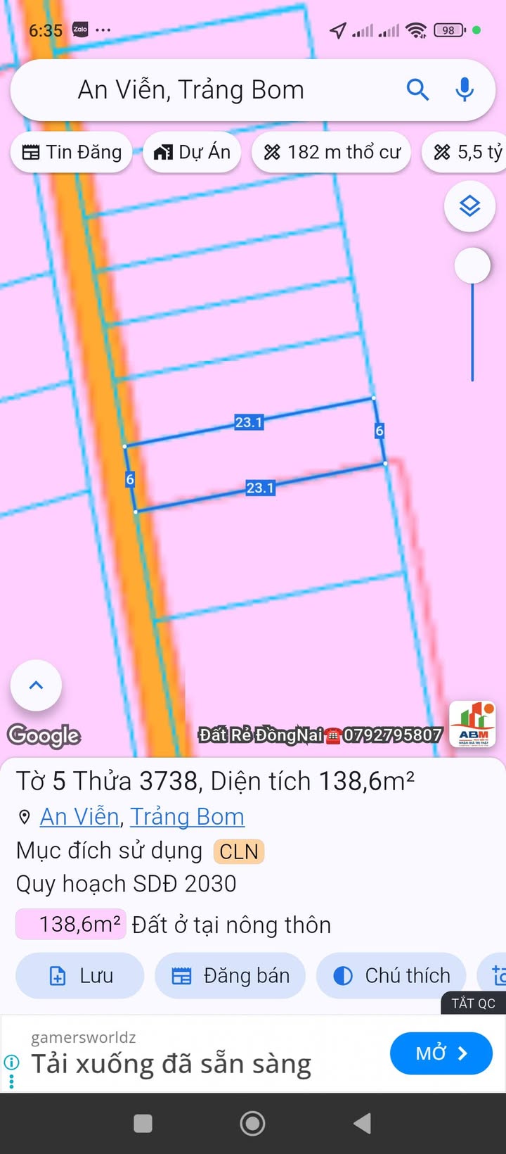 Đất nền An Viễn Trảng Bom 138m² giá 900 triệu - Sổ hồng chính chủ!