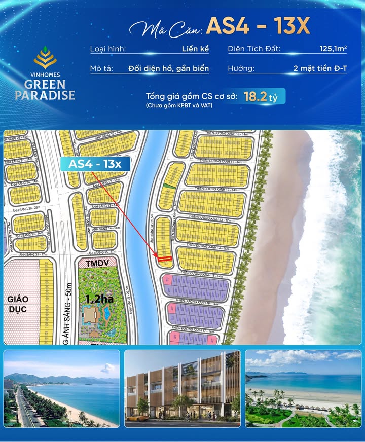 Shophouse Vinhomes Cần Giờ 125m² giá 18.2 tỷ - Đầu tư sinh lời tuyệt vời!