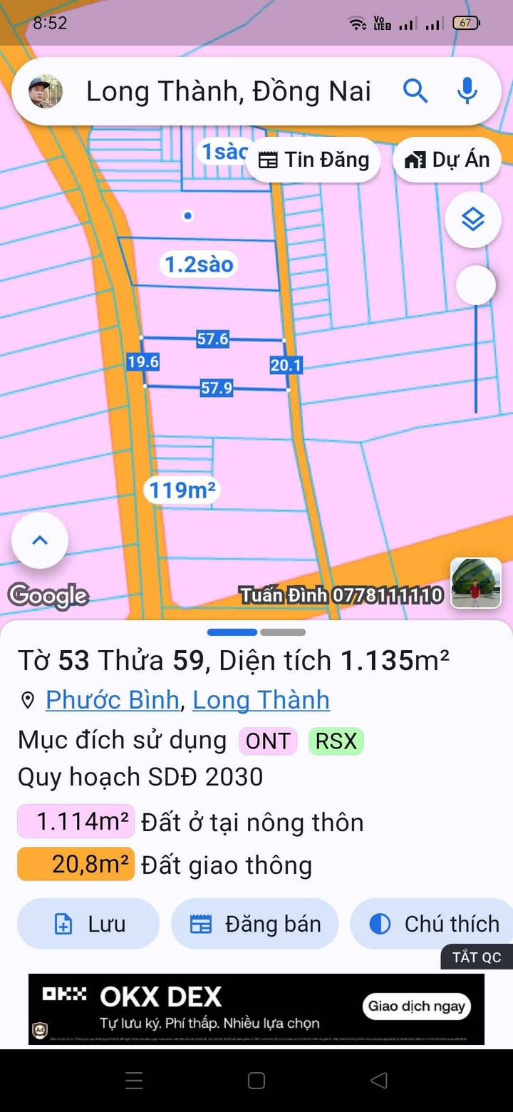 Đất nền Phước Bình Long Thành 1135m² - Phân lô đẹp, thích hợp đầu tư!