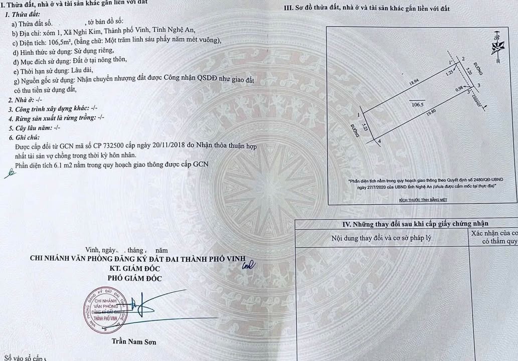 Đất nền phường Vinh Hưng 106.5m² giá 2.7 tỷ - Cơ hội đầu tư lý tưởng!