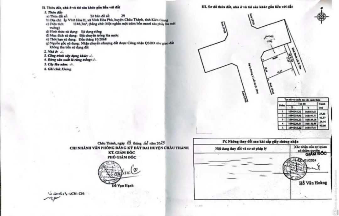 Đất nền 1146m² tại đường 3/2 nối dài, Châu Thành - Cơ hội đầu tư sinh lời!