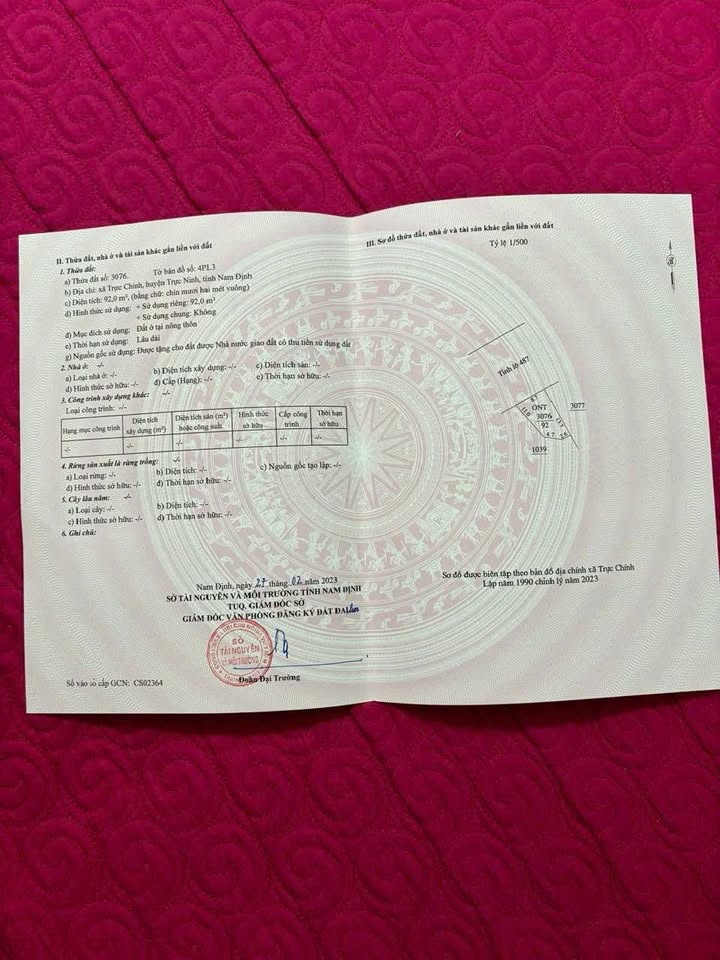 Bán gấp lô đất đường TL 487, xã Trực Chính, 108m² giá 2 tỷ - Đầu tư sinh lời!