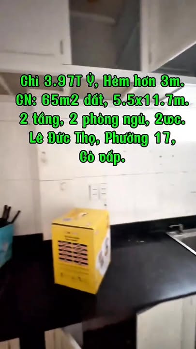 Nhà phố 2 tầng 65m² tại Gò Vấp giá 3.97 tỷ - Sổ hồng chính chủ!