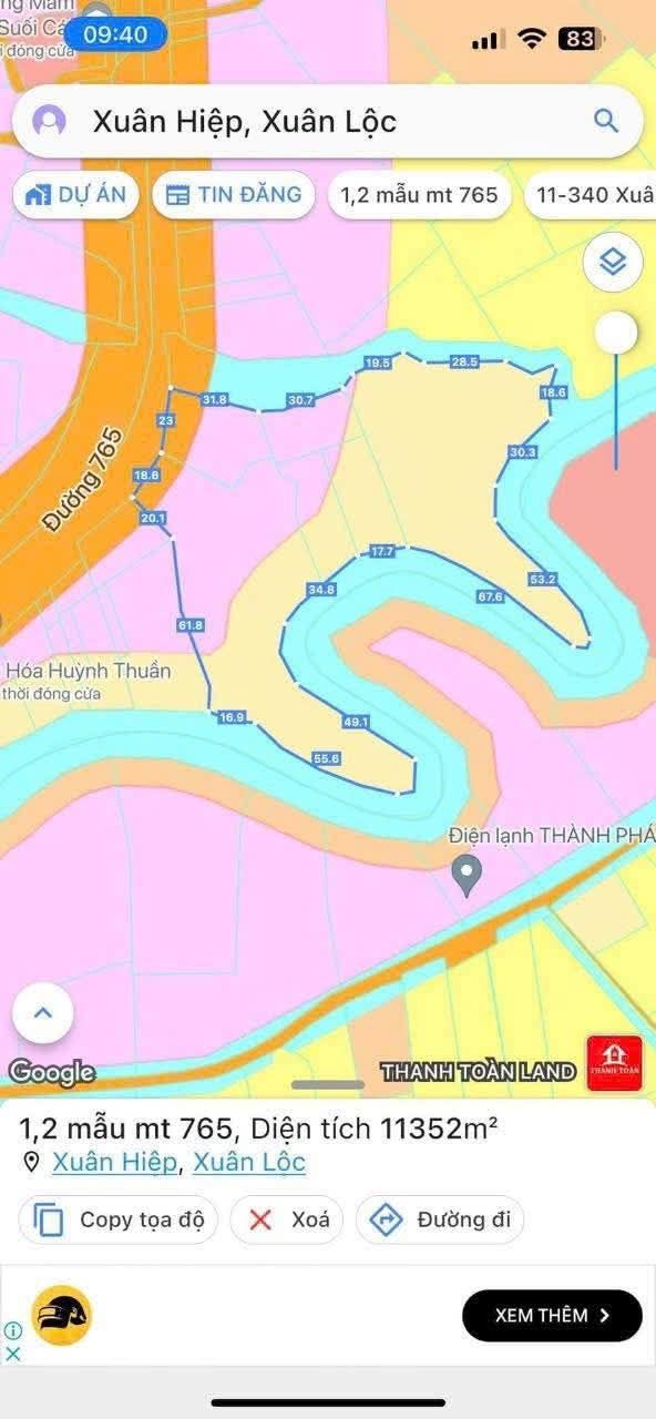 Đất mặt tiền TL765 Xuân Lộc 1,1 mẫu giá chỉ 11 tỷ - Cơ hội đầu tư hấp dẫn!
