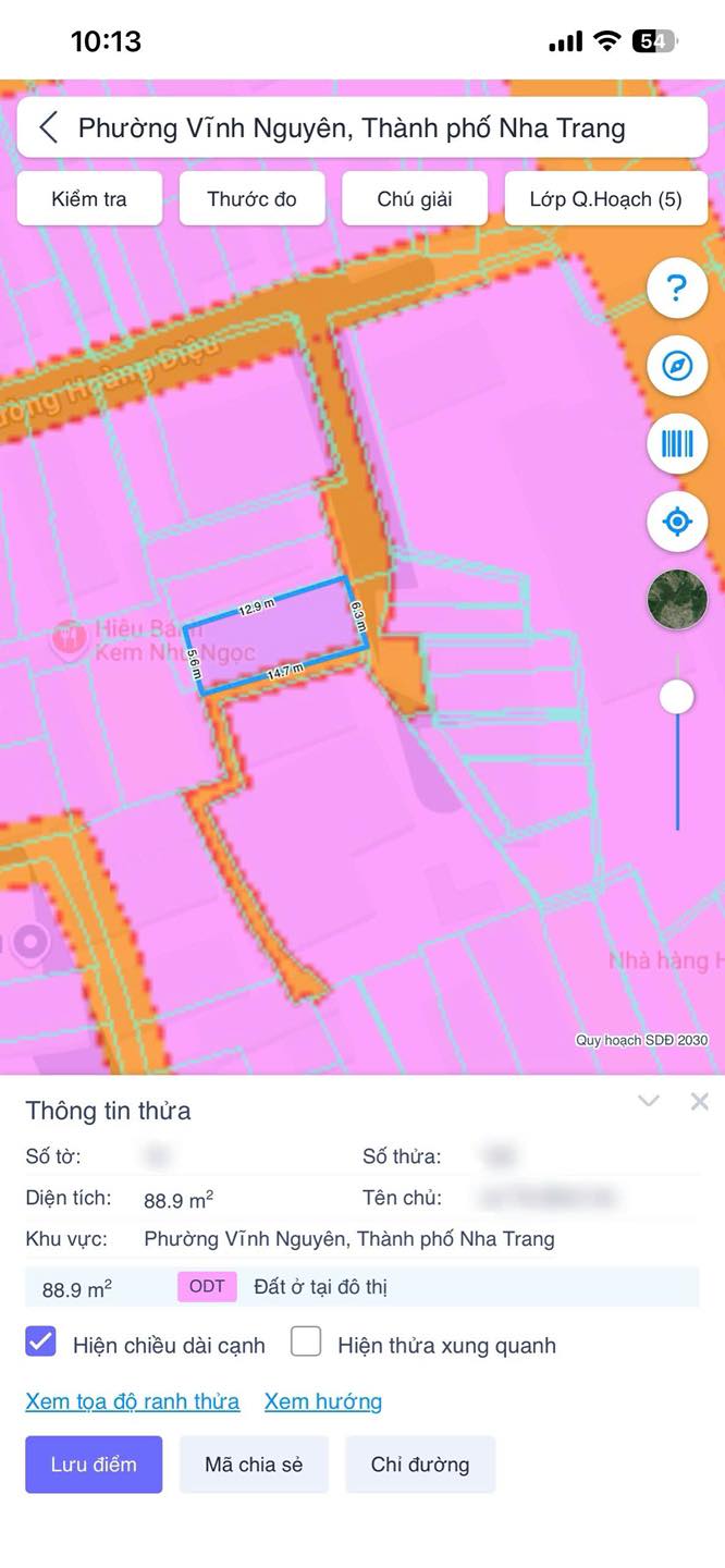 Đất nền 2 mặt hẻm đường Hoàng Diệu - Vĩnh Nguyên 88.9m² - Giá chỉ 4.6 tỷ VND!