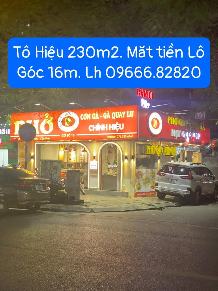 Cho thuê mặt bằng lô góc phố Tô Hiệu Cầu Giấy 230m² - Vị trí đắc địa cho kinh doanh!