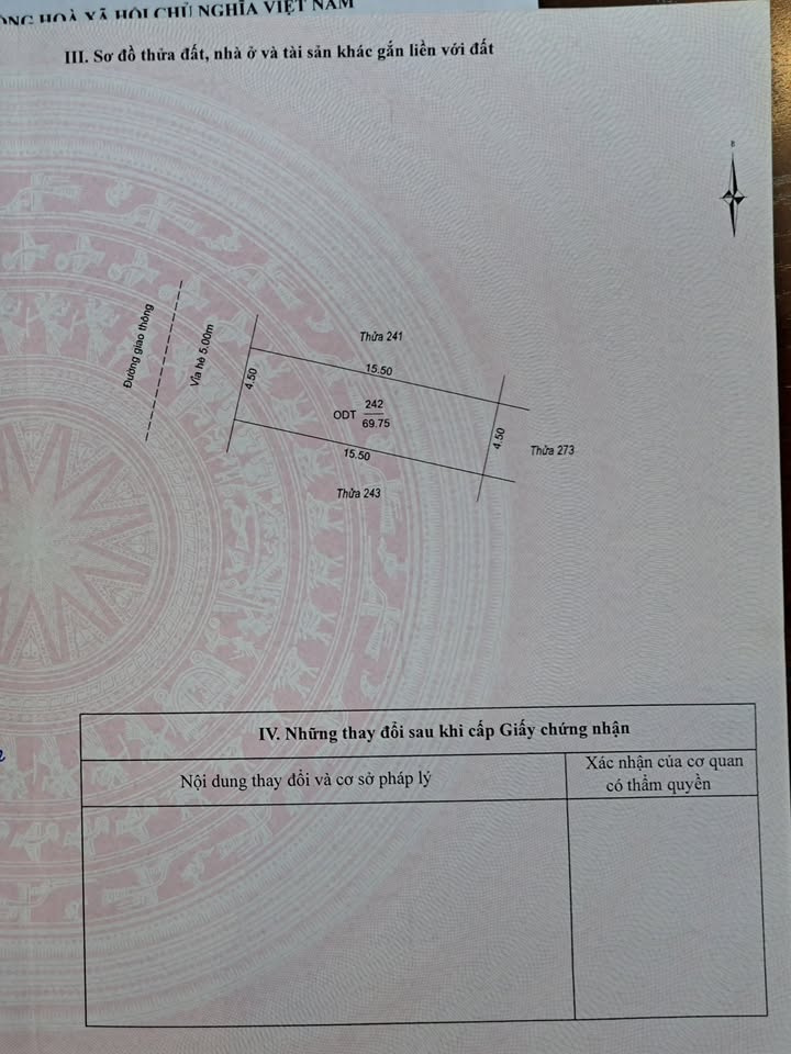 Lô đất đẹp 69,75m² đường Lê Anh Tông, Tân Phú Hưng, Hải Dương - Sổ đỏ chính chủ!