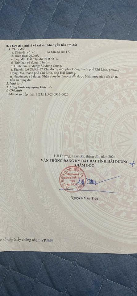 Đất nền đẹp tại Khu đô thị mới phía Đông TP. Chí Linh 70m² - Sổ đỏ chính chủ, giá tốt!