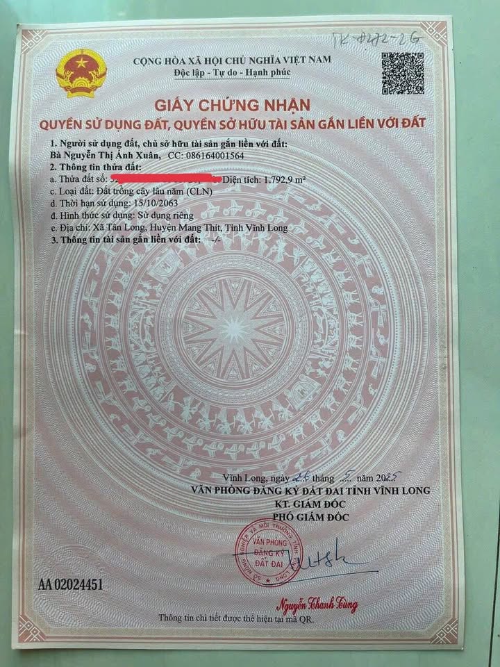 Đất nền mặt tiền Quốc lộ 53, Mang Thít 2000m² giá chỉ 5 tỷ - Cơ hội đầu tư tuyệt vời!