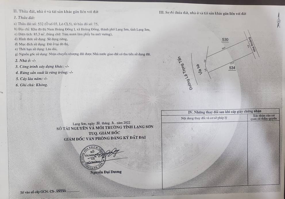 Đất nền Nam Hoàng Đồng 1 Lạng Sơn 85,3m² - Giá đầu tư cực tốt!