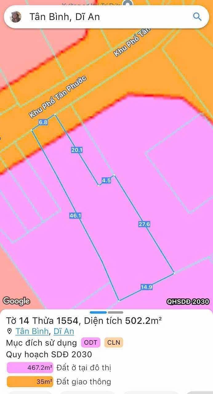 Đất Tân Đông Hiệp 592m² giá 8,5 tỷ - Mặt tiền đường nhựa, xe Container vào tận nơi!