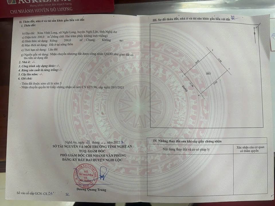 Đất nền Nghi Long, Nghi Lộc 200m² giá 2 tỷ - Đường 8m thông thoáng!