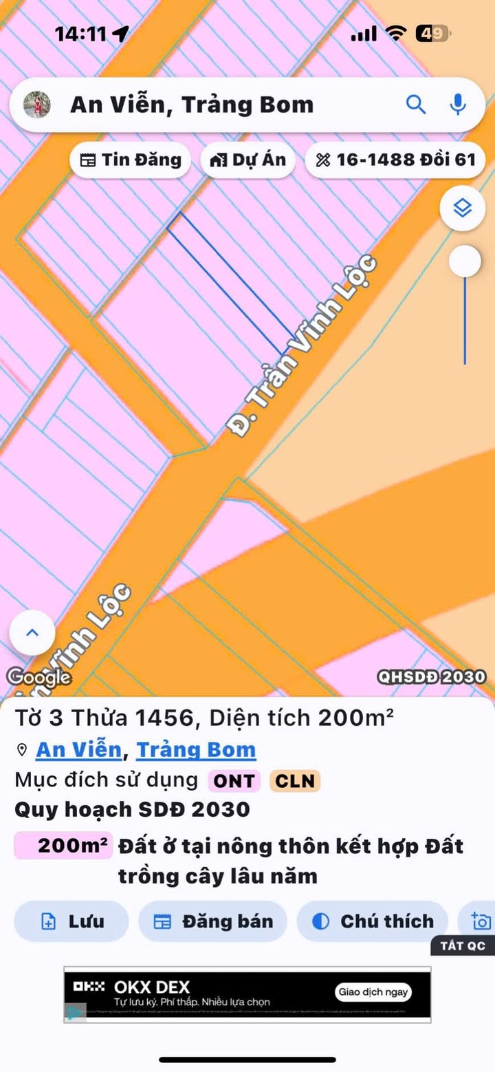 Lô đất thổ cư Trần Vĩnh Lộc, 165m² giá tốt - Cơ hội đầu tư không thể bỏ lỡ!