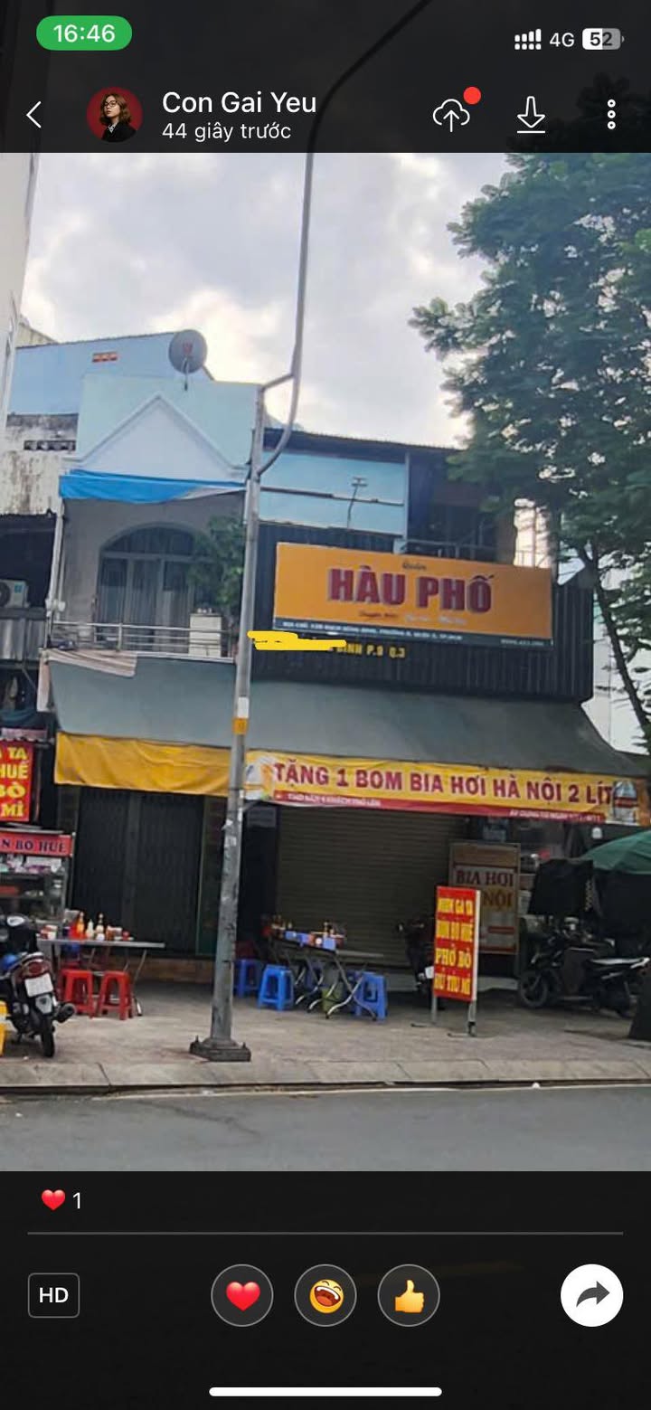 Nhà mặt tiền Rạch Bùng Binh, Quận 3 – 49m² giá 27 triệu/tháng - Kinh doanh ngay lập tức!