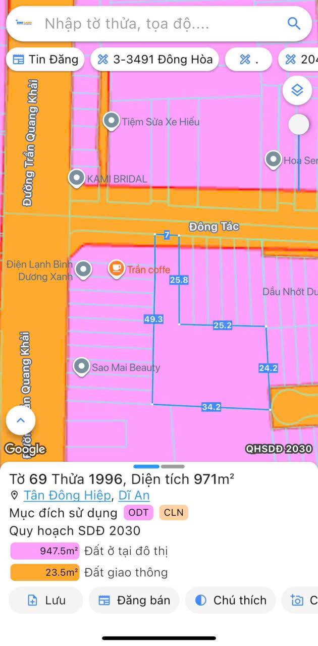 Đất nền mặt đường Đông Tác 971m² giá 22 tỷ - Cơ hội đầu tư hấp dẫn!