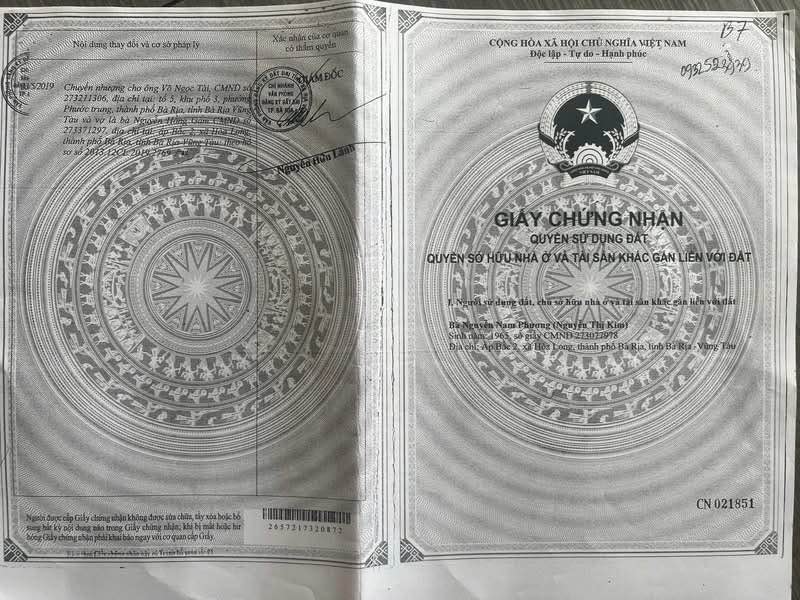 Đất thổ cư xã Hoà Long, Bà Rịa - 107m² chỉ 2.7 tỷ - Đầu tư sinh lời ngay!