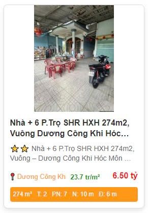 Nhà 6 Phòng Trọ 274m² tại Hóc Môn - Giá Thỏa Thuận, Sổ Hồng Chính Chủ!